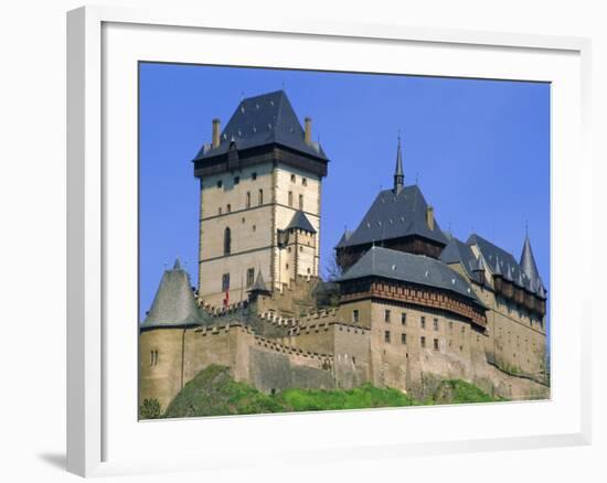 Karlstejn Castle, 14th Century, Near Prague, Czech Republic, Europe-Upperhall Ltd-Framed Photographic Print