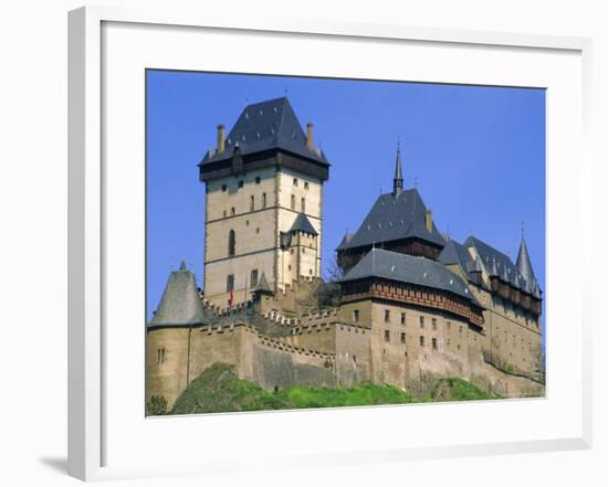 Karlstejn Castle, 14th Century, Near Prague, Czech Republic, Europe-Upperhall Ltd-Framed Photographic Print