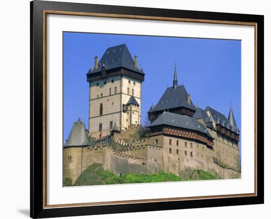 Karlstejn Castle, 14th Century, Near Prague, Czech Republic, Europe-Upperhall Ltd-Framed Photographic Print