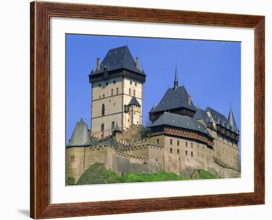 Karlstejn Castle, 14th Century, Near Prague, Czech Republic, Europe-Upperhall Ltd-Framed Photographic Print