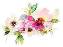Flowers Watercolor Illustration. Manual Composition. Spring. Summer.-Karma3-Art Print