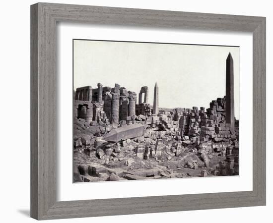 Karnak, Grand Temple Obelisks, 19th century-Science Source-Framed Giclee Print