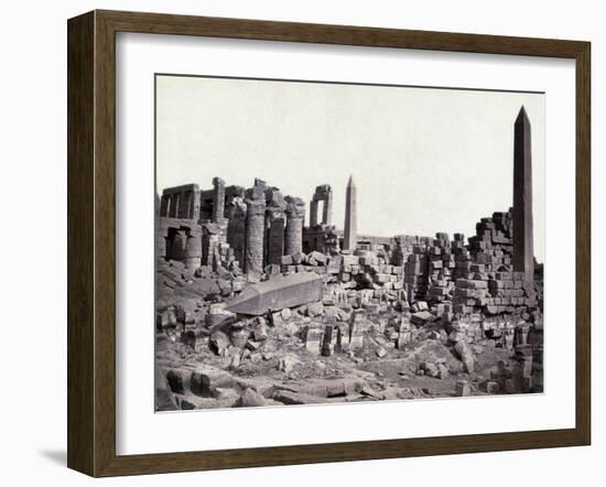 Karnak, Grand Temple Obelisks, 19th century-Science Source-Framed Giclee Print