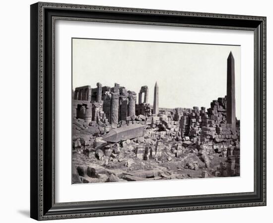 Karnak, Grand Temple Obelisks, 19th century-Science Source-Framed Giclee Print