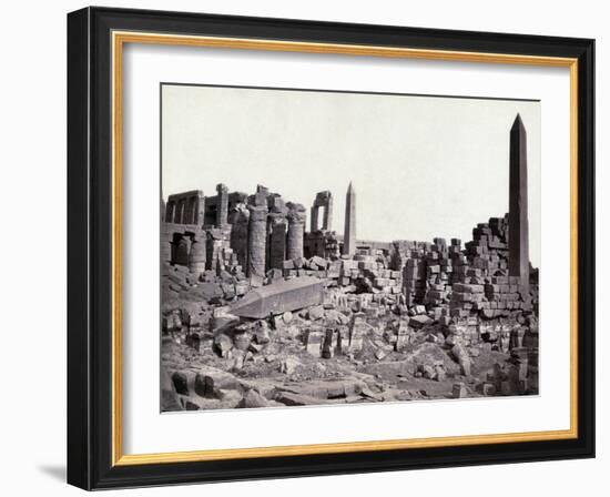 Karnak, Grand Temple Obelisks, 19th century-Science Source-Framed Giclee Print