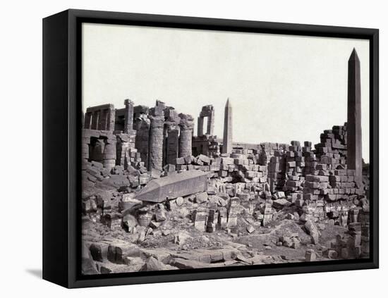 Karnak, Grand Temple Obelisks, 19th century-Science Source-Framed Premier Image Canvas