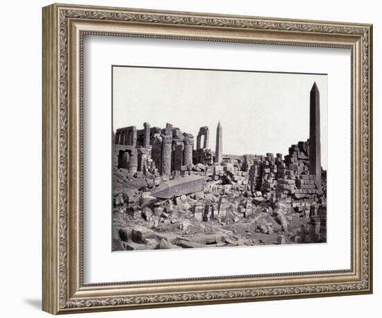 Karnak, Grand Temple Obelisks, 19th century-Science Source-Framed Giclee Print