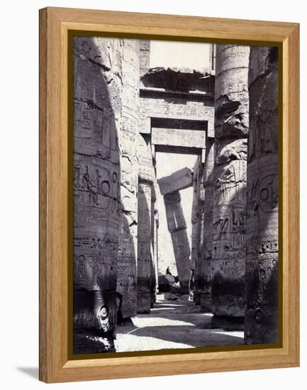 Karnak, Great Hypostyle Hall, 19th Century-Science Source-Framed Premier Image Canvas