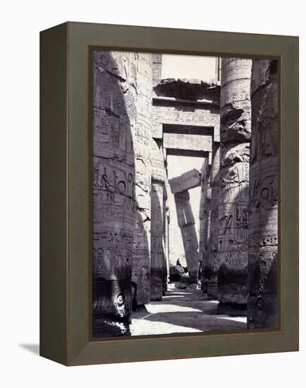 Karnak, Great Hypostyle Hall, 19th Century-Science Source-Framed Premier Image Canvas