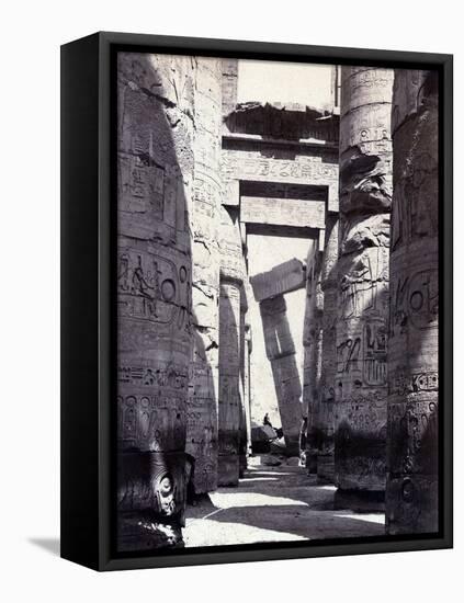 Karnak, Great Hypostyle Hall, 19th Century-Science Source-Framed Premier Image Canvas