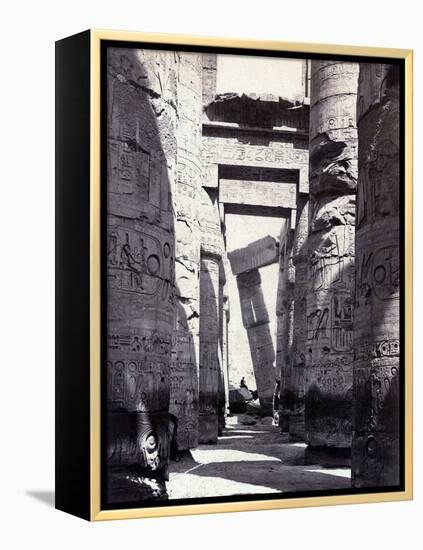 Karnak, Great Hypostyle Hall, 19th Century-Science Source-Framed Premier Image Canvas