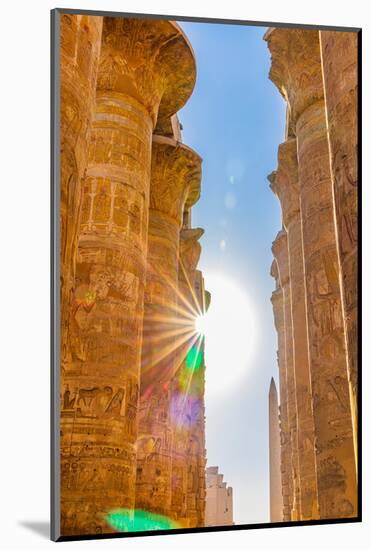 Karnak, Luxor, Egypt. Columns of the Great Hypostyle Hall at the Karnak Temple Complex.-Emily Wilson-Mounted Photographic Print