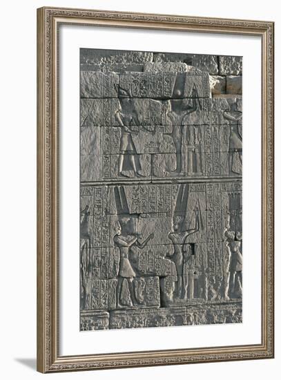 Karnak Temple Complex, Temple of Opet, Relief Depicting Offerings to God Min-null-Framed Giclee Print