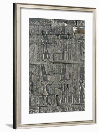 Karnak Temple Complex, Temple of Opet, Relief Depicting Offerings to God Min-null-Framed Giclee Print