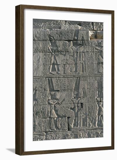 Karnak Temple Complex, Temple of Opet, Relief Depicting Offerings to God Min-null-Framed Giclee Print