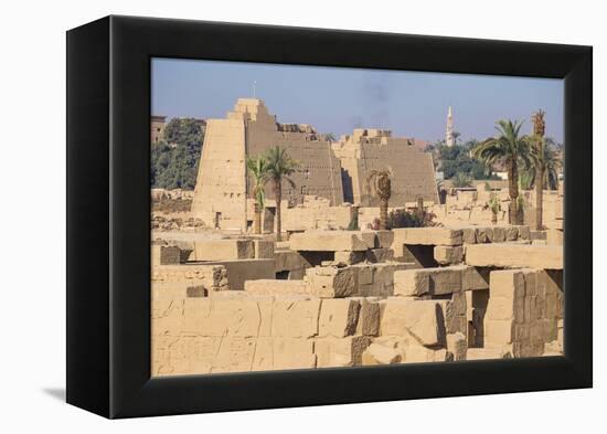 Karnak Temple, UNESCO World Heritage Site, near Luxor, Egypt, North Africa, Africa-Jane Sweeney-Framed Premier Image Canvas