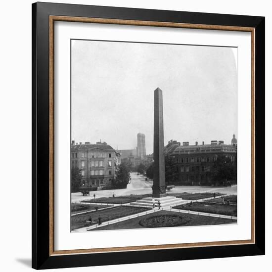 Karolinenplatz, Munich, Germany, C1900s-Wurthle & Sons-Framed Photographic Print