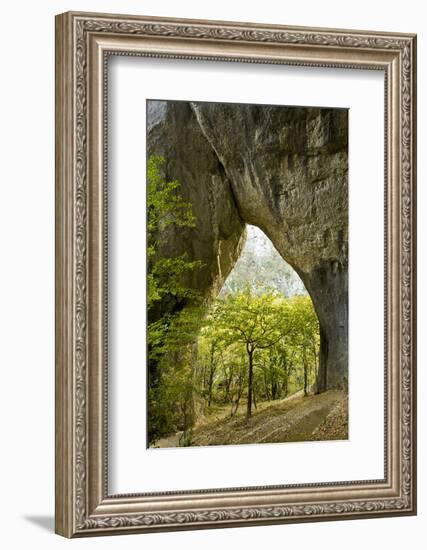 Karstic Rock Arch in the Korana Canjon, Plitvice Lakes National Park, Croatia, October 2008-Biancarelli-Framed Photographic Print