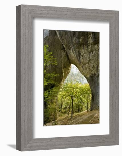 Karstic Rock Arch in the Korana Canjon, Plitvice Lakes National Park, Croatia, October 2008-Biancarelli-Framed Photographic Print