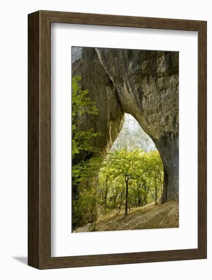 Karstic Rock Arch in the Korana Canjon, Plitvice Lakes National Park, Croatia, October 2008-Biancarelli-Framed Photographic Print