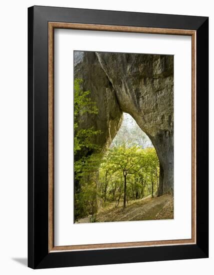 Karstic Rock Arch in the Korana Canjon, Plitvice Lakes National Park, Croatia, October 2008-Biancarelli-Framed Photographic Print