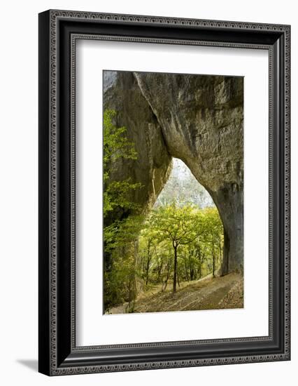 Karstic Rock Arch in the Korana Canjon, Plitvice Lakes National Park, Croatia, October 2008-Biancarelli-Framed Photographic Print