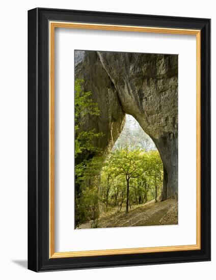 Karstic Rock Arch in the Korana Canjon, Plitvice Lakes National Park, Croatia, October 2008-Biancarelli-Framed Photographic Print