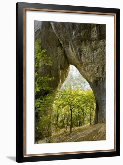 Karstic Rock Arch in the Korana Canjon, Plitvice Lakes National Park, Croatia, October 2008-Biancarelli-Framed Photographic Print