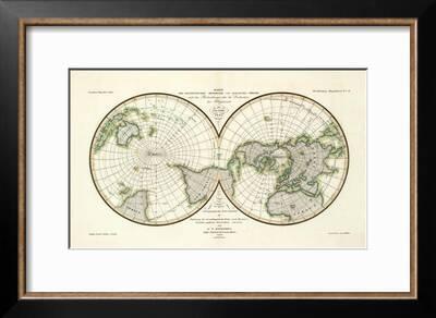 Karte Der Magnetischen Meridiane Und Parallel Kreise C 1840 Art Print Heinrich Berghaus Art Com