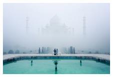 Misty Taj Mahal-Karthi KN Raveendiran-Laminated Art Print