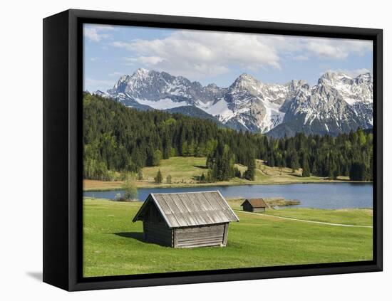 Karwendel Mountain Range, Mittenwald, Lake Wagenbruch, Bavaria-Martin Zwick-Framed Premier Image Canvas