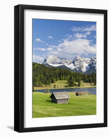 Karwendel Mountain Range, Mittenwald, Lake Wagenbruch, Bavaria-Martin Zwick-Framed Photographic Print