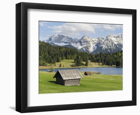 Karwendel Mountain Range, Mittenwald, Lake Wagenbruch, Bavaria-Martin Zwick-Framed Photographic Print