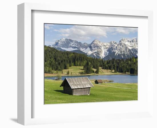 Karwendel Mountain Range, Mittenwald, Lake Wagenbruch, Bavaria-Martin Zwick-Framed Photographic Print