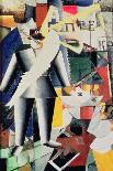 The Girl, Figure on White-Kasimir Malevich-Framed Art Print