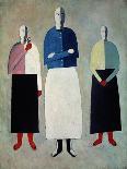 Three Figures. Ca. 1913-1928-Kasimir Malewitsch-Framed Giclee Print