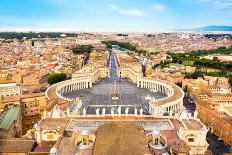 Saint Peter's Square in Vatican, Rome, Italy.-kasto-Photographic Print