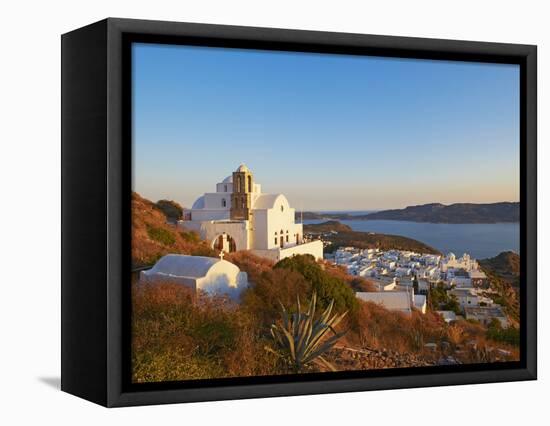 Kastro and the Church Ipapanti, Plaka, Old Village, Milos, Cyclades Islands, Greek Islands, Aegean -Tuul-Framed Premier Image Canvas