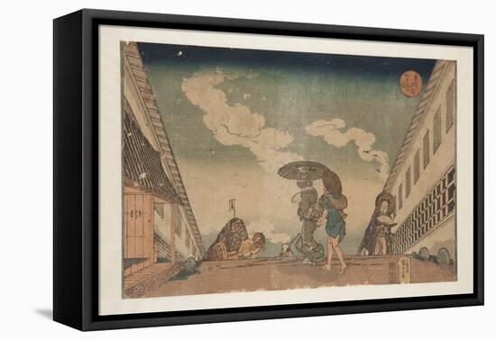 Kasumigaseki (Colour Woodblock Print)-Utagawa Kuniyoshi-Framed Premier Image Canvas