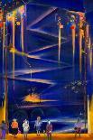 People Watch at Surreal Night Sky-kasyanovart-Stretched Canvas