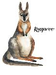 Australian Animals Watercolor Illustration Hand Drawn Wildlife Isolated on a White Background. Womb-Kat_Branch-Art Print