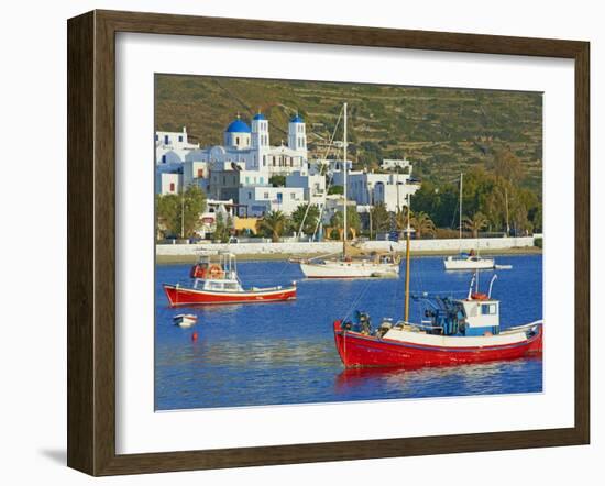 Katapola Port, Amorgos, Cyclades, Aegean, Greek Islands, Greece, Europe-Tuul-Framed Photographic Print