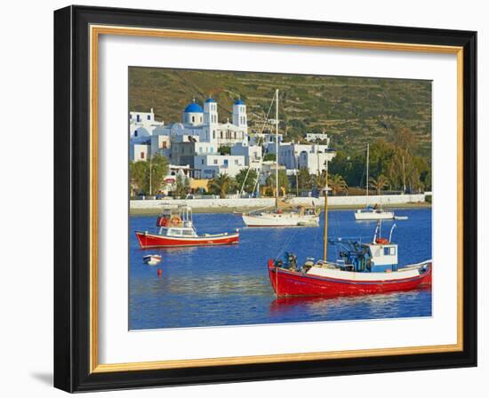 Katapola Port, Amorgos, Cyclades, Aegean, Greek Islands, Greece, Europe-Tuul-Framed Photographic Print