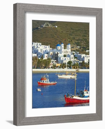 Katapola Port, Amorgos, Cyclades, Aegean, Greek Islands, Greece, Europe-Tuul-Framed Photographic Print