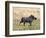 Katavi National Park, A Warthog Runs with its Tail in the Air, Tanzania-Nigel Pavitt-Framed Photographic Print