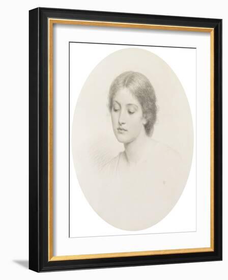 Kate, C.1870S (Pencil on Paper)-Charles Edward Perugini-Framed Giclee Print