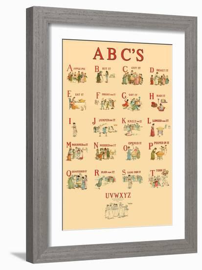 Kate Greenaway's ABC's-Kate Greenaway-Framed Art Print