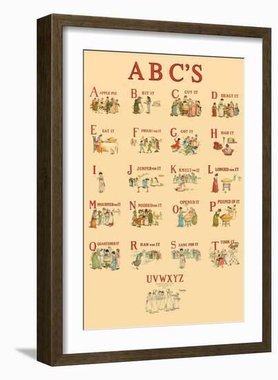 Kate Greenaway's ABC's-Kate Greenaway-Framed Art Print