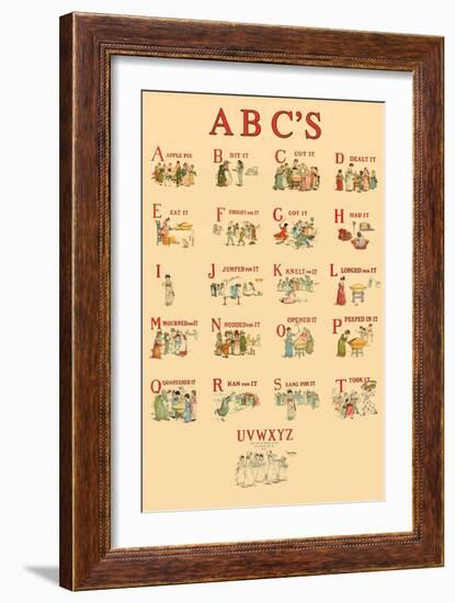 Kate Greenaway's ABC's-Kate Greenaway-Framed Art Print