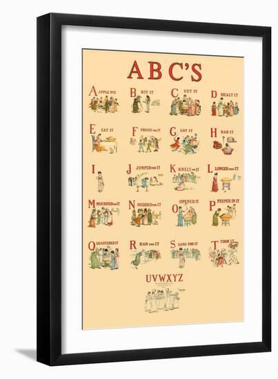 Kate Greenaway's ABC's-Kate Greenaway-Framed Art Print